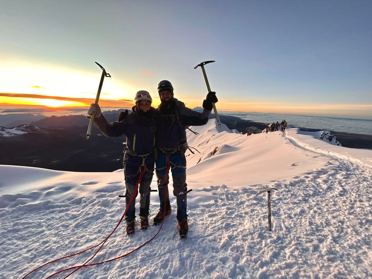 Summiting Huayna Potosi